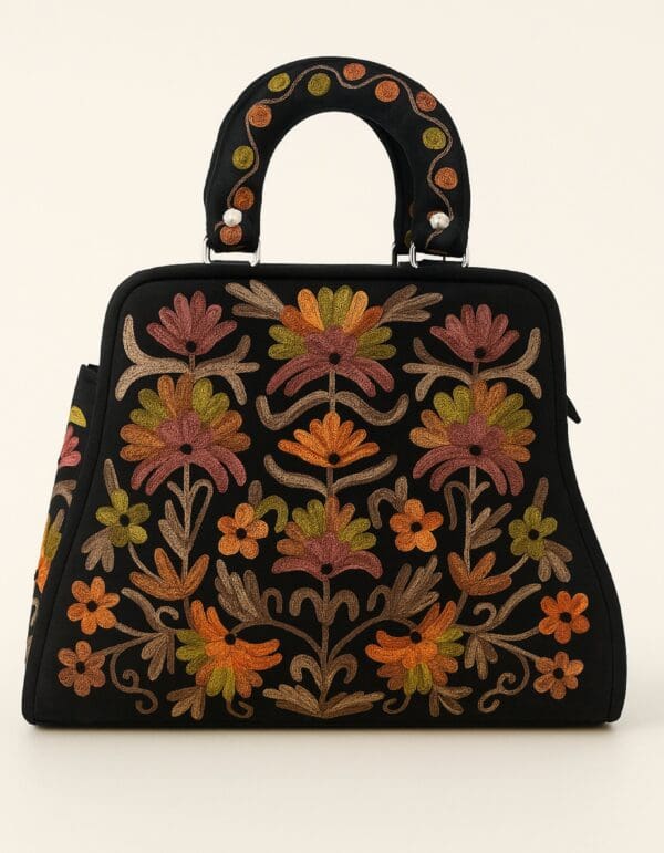 Bolso piel bordado Agra