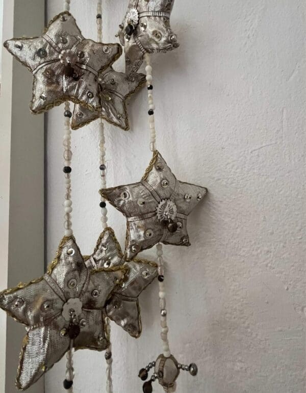 Móvil Deco Estrellas Plata Grande