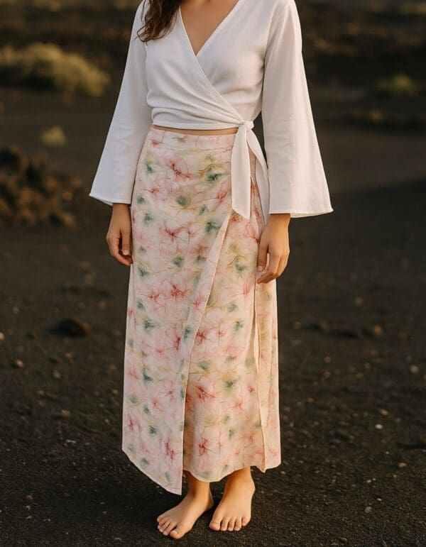 Falda floral "Luz de Loto"