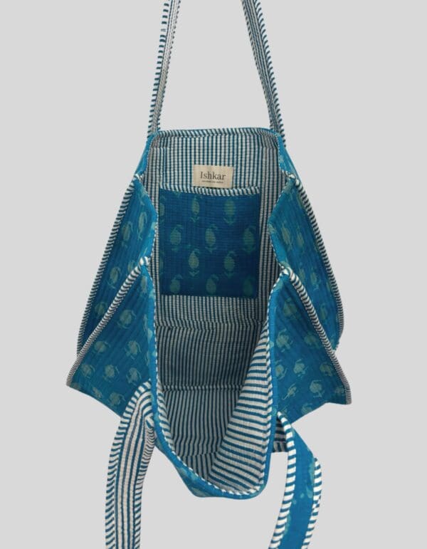 Bolso Block Print Azul - Imagen 2
