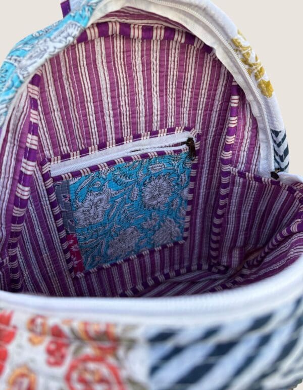 Mochila algodón - Patchwork - Imagen 3