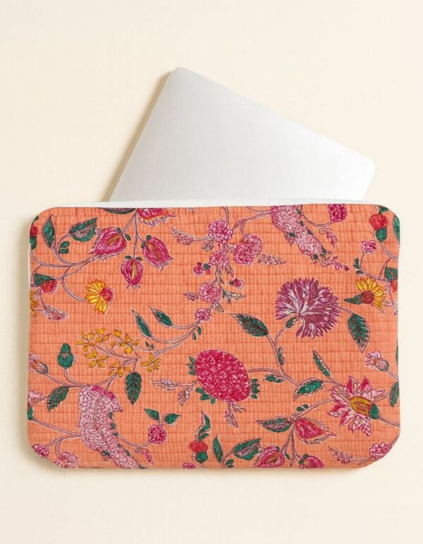 Funda iPad – Flores coral