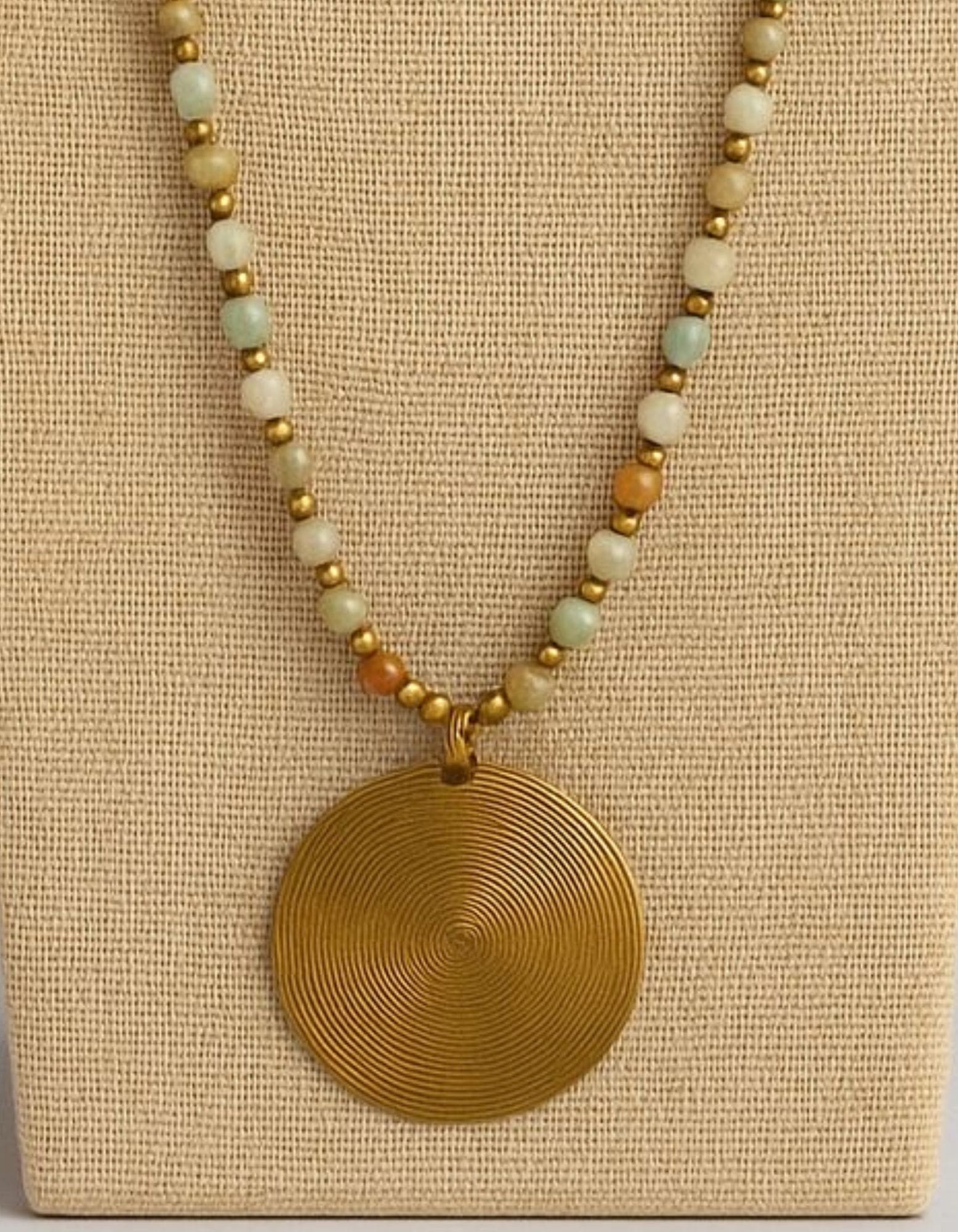 Collar bronce y ágata - Imagen 2