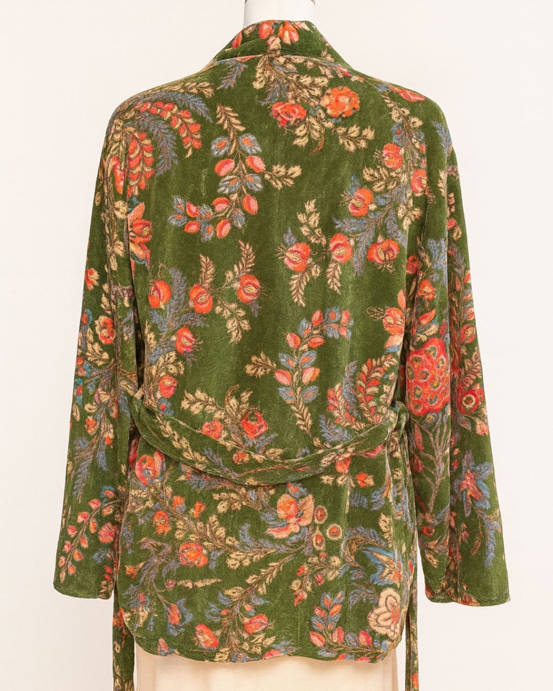 Chaqueta kimono de velvet estampado – largo 3/4 - Imagen 2