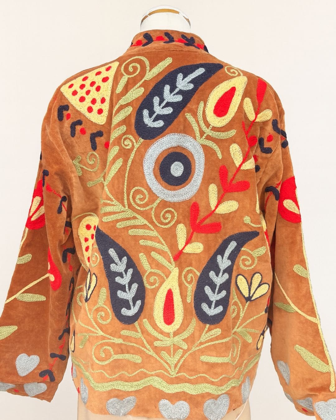 Chaqueta Suzani y algodón reversible - Imagen 2